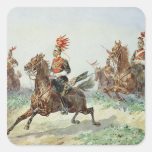 Sticker Carré 12e Royal Lancers (avec un crayon supérieur au cra