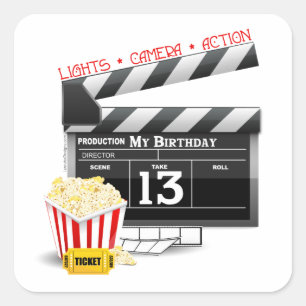 Sticker Carré 13e anniversaire de la fête du cinéma