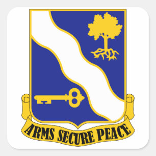 Sticker Carré 143rd Régiment d'infanterie - les bras fixent la