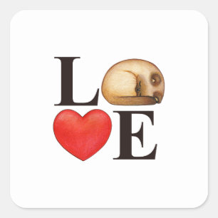 Sticker Carré 14 février Bonne Saint-Valentin saint valentin