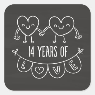 Sticker Carré 14e Anniversary Poison de Chalk Hearts