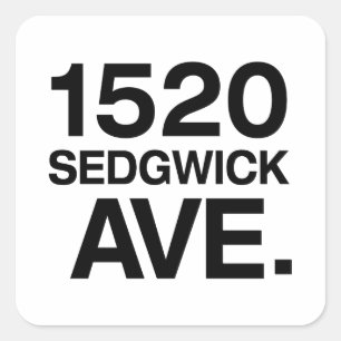 STICKER CARRÉ 1520 SEDGWICK AVE.