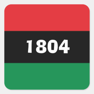 Sticker Carré 1804 Haïti Couleurs panafricaines