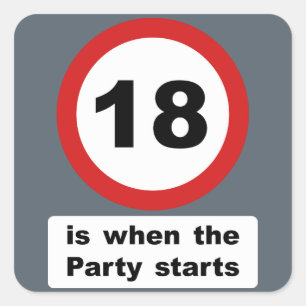 Sticker Carré 18 c'est quand le Parti commence