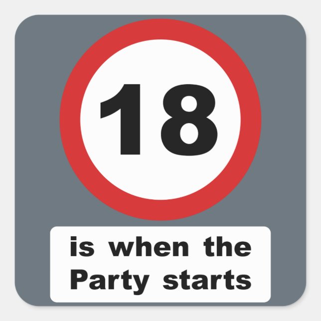 Sticker Carré 18 c'est quand le Parti commence (Devant)