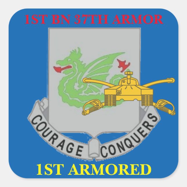 STICKER CARRÉ 1ER BATAILLE 37E ARMÉE 1ER BÂTIMENTS ARMOIRES (Devant)
