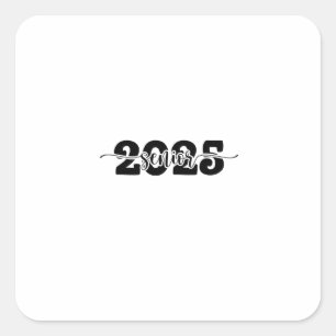 Sticker Carré 2025 Classe d'études supérieures de l'école 2025