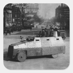 Sticker Carré 27 mars 1917 :  L'escadron de véhicule blindé