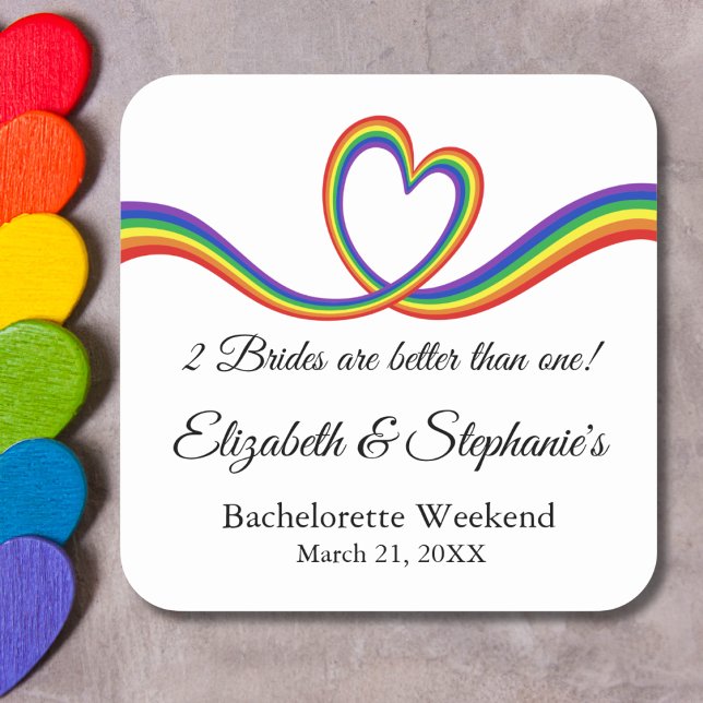 Sticker Carré 2 mariées valent mieux qu'une seule enterrement de (Créateur téléchargé)