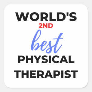Sticker Carré 2e meilleur physiothérapeute au monde 2