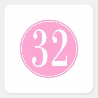 Sticker Carré #32 Cercle rose