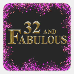 Sticker Carré 32e anniversaire 