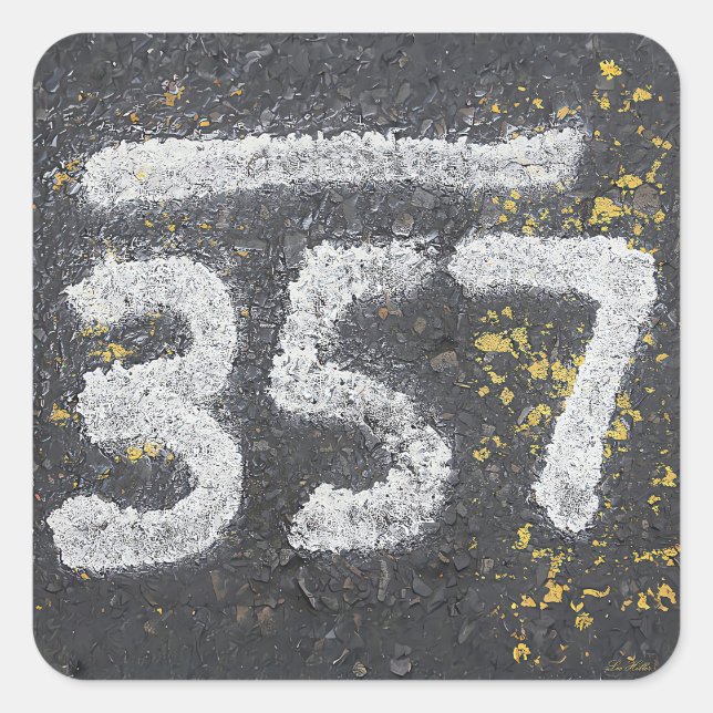 Sticker Carré 357 Mason's and Angel Number (Devant)
