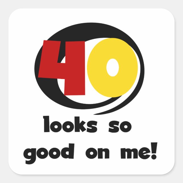 Sticker Carré 40 Semblables T-shirts et cadeaux sur moi (Devant)