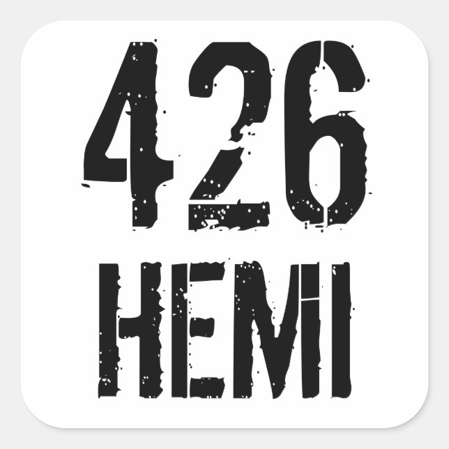 STICKER CARRÉ 426 HEMI (Devant)