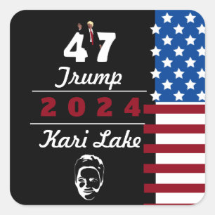 Sticker Carré 47 Trump Kari Lake 2024