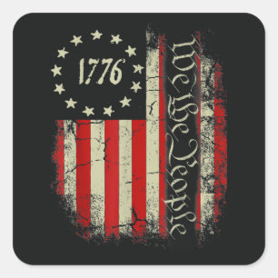 Sticker Carré 4 juillet patriotique d'Amérique