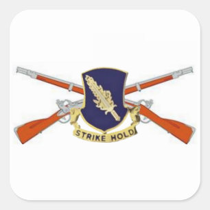 Sticker Carré 504TH L'INFANTERIE DUI/CROSSED FUSILLE des
