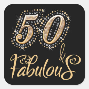 Sticker Carré 50 et diamants fabuleux Royal Luxury design
