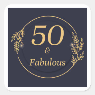 Sticker Carré 50 et fabuleux