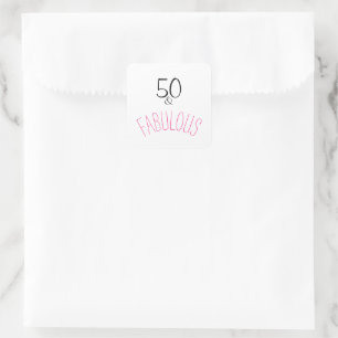 Sticker Carré 50 et Fabuleux anniversaire