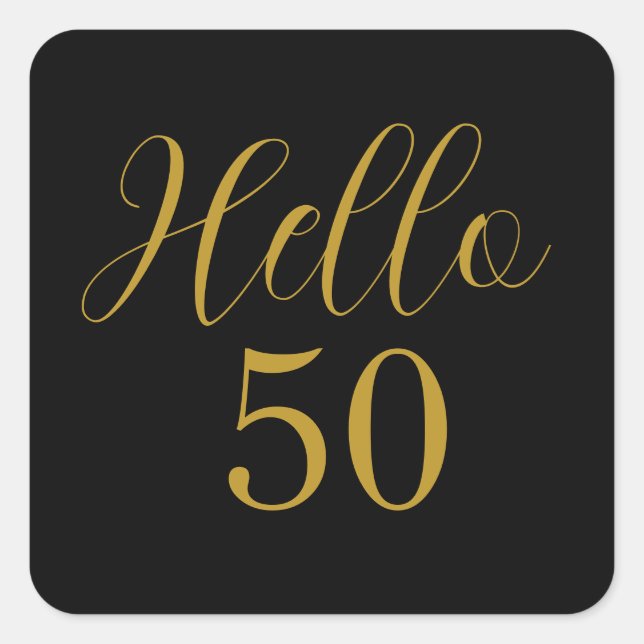 Sticker Carré 50e anniversaire Black Gold (Devant)