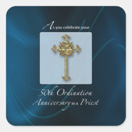 Sticker Carré 50e anniversaire de l'ordination du prêtre