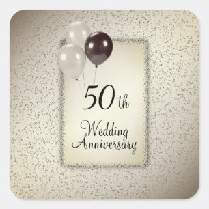 Sticker Carré 50e anniversaire du Mariage