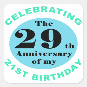 Sticker Carré 50e Humour d'anniversaire
