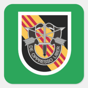 STICKER CARRÉ 5E GROUPE DES FORCES SPÉCIALES BERET FLASH/DUI