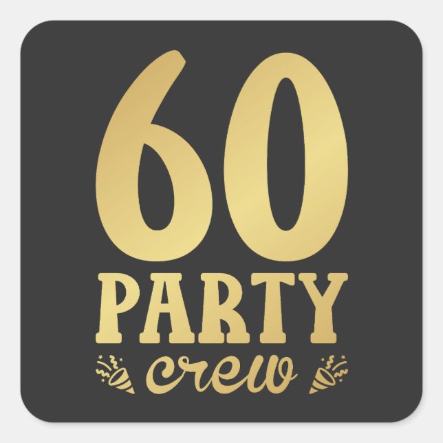 Sticker Carré 60 membres d'équipage 60e anniversaire (Devant)