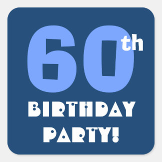 Sticker Carré 60e anniversaire Enveloppe Seal