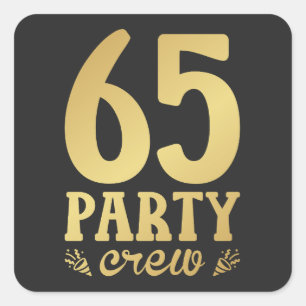 Sticker Carré 65 membres d'équipage 65e anniversaire