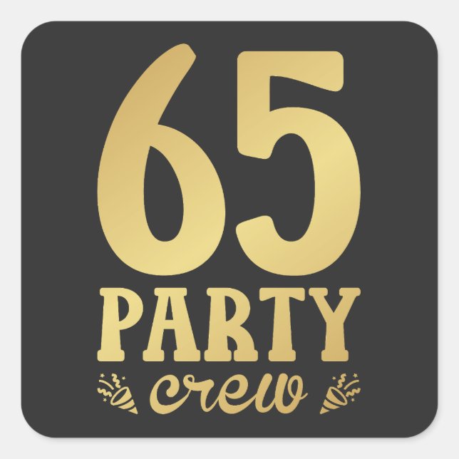 Sticker Carré 65 membres d'équipage 65e anniversaire (Devant)
