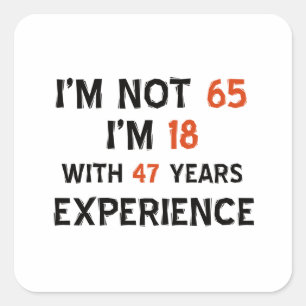 Sticker Carré 65e anniversaire
