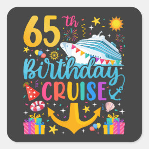 Sticker Carré 65e anniversaire Croisière B-Day Party