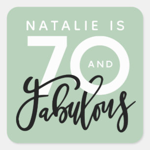 Sticker Carré 70e à 70 paraître bonne fête d'anniversaire