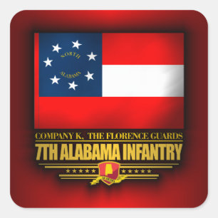 Sticker Carré 7e infanterie de l'Alabama