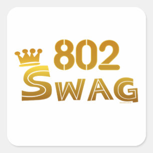 Sticker Carré 802 Vermont Swag