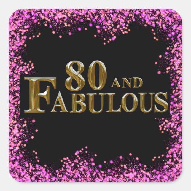 Sticker Carré 80e anniversaire (Devant)