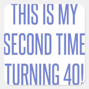 Sticker Carré 80e anniversaire Gag cadeau