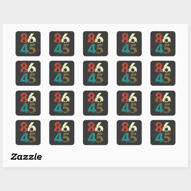 Sticker Carré 8645 Anti-Trump (Feuille)