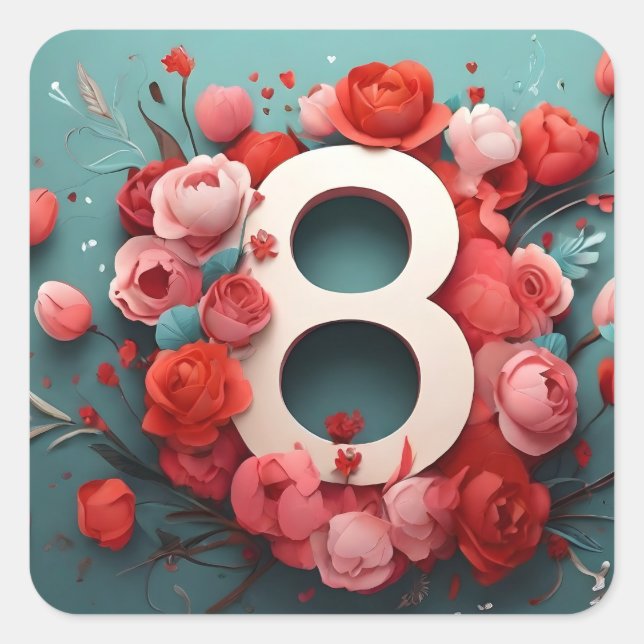 Sticker Carré 8 mars (Devant)