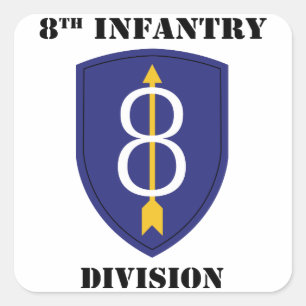 Sticker Carré 8e division d'infanterie avec texte