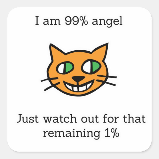 Sticker Carré 99% Angel (Devant)