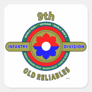 STICKER CARRÉ 9E DIVISION D'INFANTERIE "ANCIENNES FIABLES"