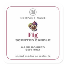 Sticker Carré à bougie artisanale Fig