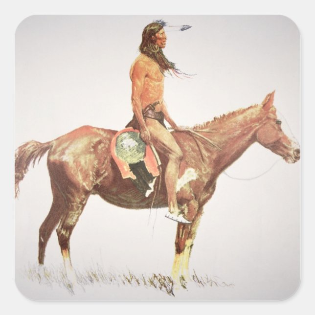 Sticker Carré A Cheyenne Brave, 1901 (Devant)