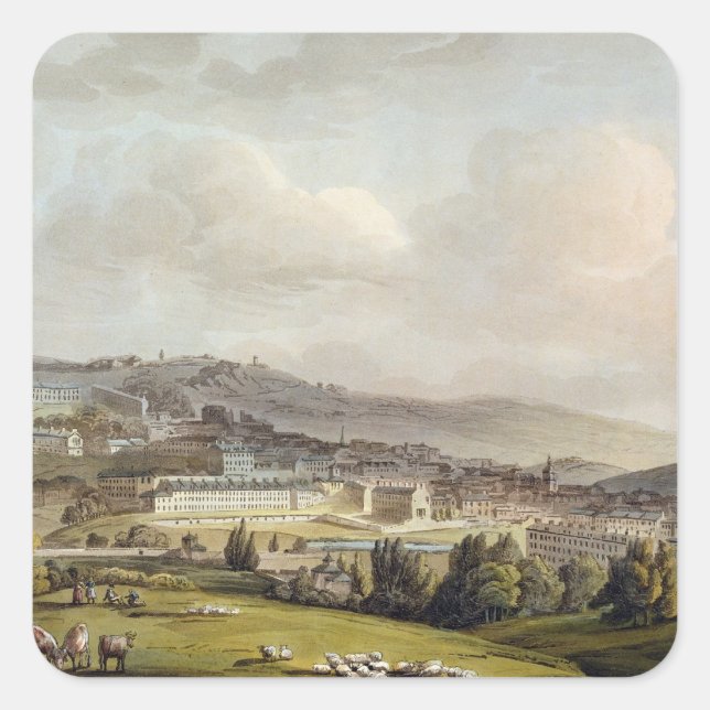 Sticker Carré A General View of Bath (Devant)
