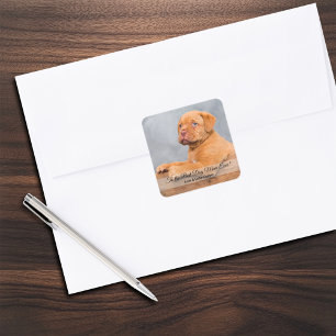 Sticker Carré À la meilleure maman de chien jamais personnalisé 